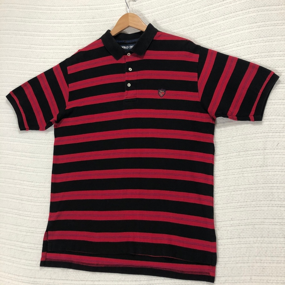Polo‎ Golf Ralph Lauren Striped Polo Shirt Short Sleeve Casual Top Mens L